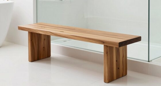 luxurious teak shower benches
