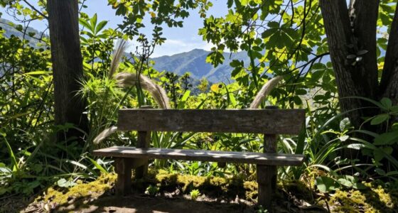 outdoor benches enhance meditation